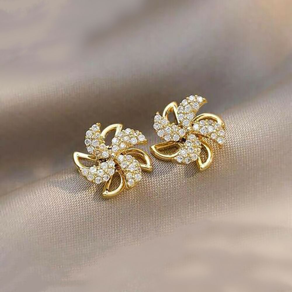 Elegant Cubic Zirconia Silver Plated Stud Earrings